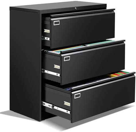 36 w 3-drawer steel lateral file cabinet|lateral locking cabinet.